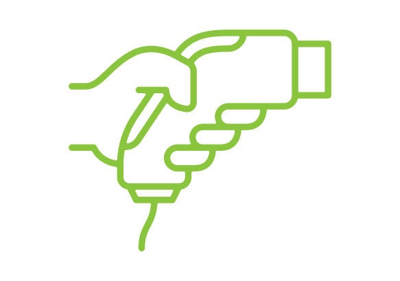 Main tenue EV chargeur connecteur