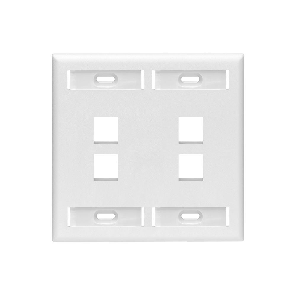 QUICKPORT Double Gang Wallplates avec IDENTIFIANT Fenêtres